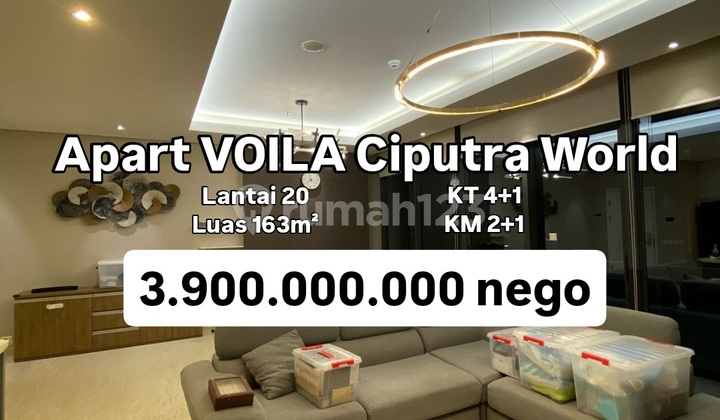 Voila Ciputra World 4 Bedroom Fully Furnished Apartment Surabaya [628]