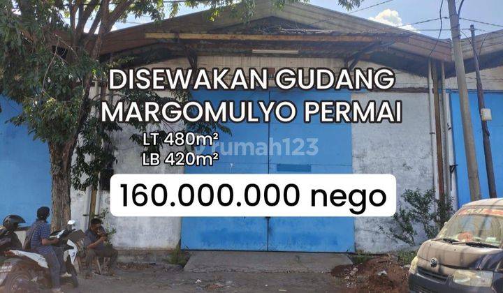 Disewakan Gudang Margomulyo Permai Surabaya Strategis Ramai [594] 1