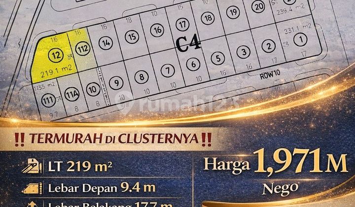 Tanah Kavling Citraland Cluster Taman Puspa Raya Blok C [745]
