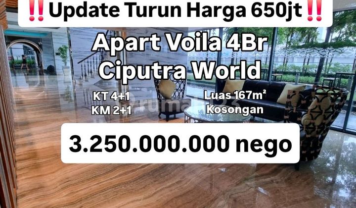 Murah Apartemen Voila Ciputra World 4Br Kosongan Surabaya [23]