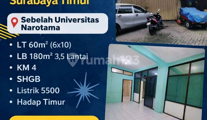 For Sale / Lease Shop House 21 Klampis Arif Rahman Hakim, 3.5 Floors, Surabaya[767]