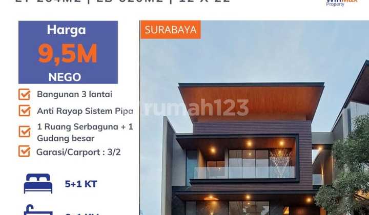 Rumah Baru Gress 3 Lantai Di Cluster Favorit Citraland [652]
