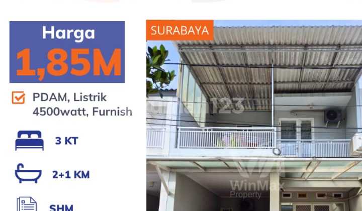 Rumah 2 Lantai Babatan Pratama Wiyung Semi Furnish Surabaya [676]