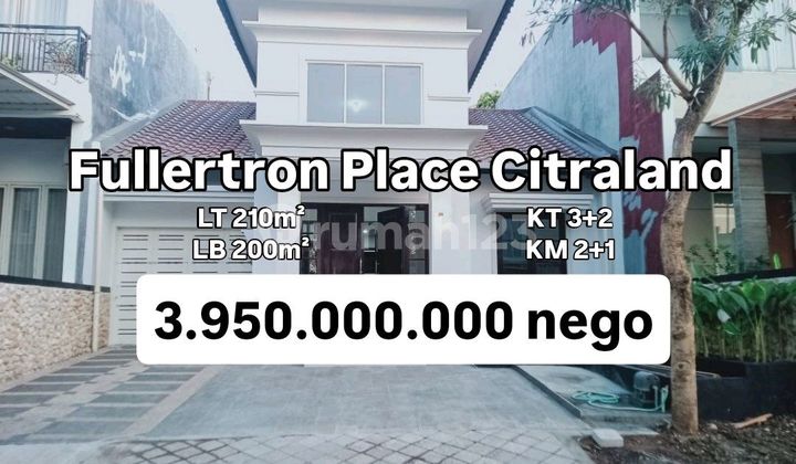 Rumah Siap Huni Citraland Cluster Fullertron Place Surabaya [645]