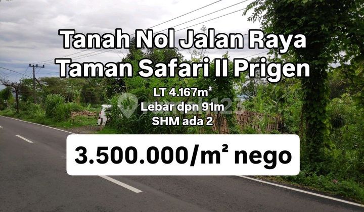 Tanah Nol Jalan Raya Taman Safari Ii Watuagung Prigen [696]