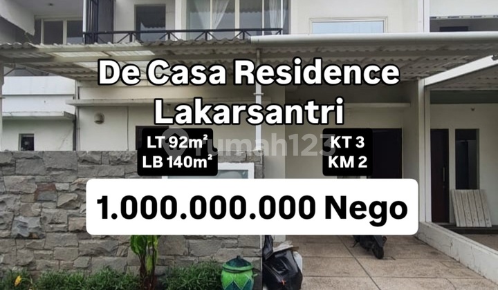 Murah Rumah 2 Lantai De Casa Residence Lakarsantri Surabaya [716]