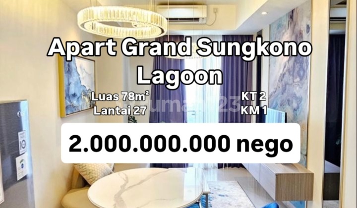 Apartemen Grand Sungkono Lagoon 2br Tower Caspian Furnish [668]