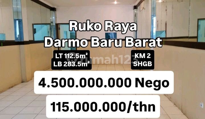 Ruko 3 Lantai Nol Jalan Raya Darmo Baru Barat Strategis [139]