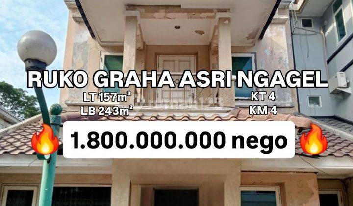 Termurah Ruko 3 Lantai Graha Asri Ngagel Surabaya [546] 1