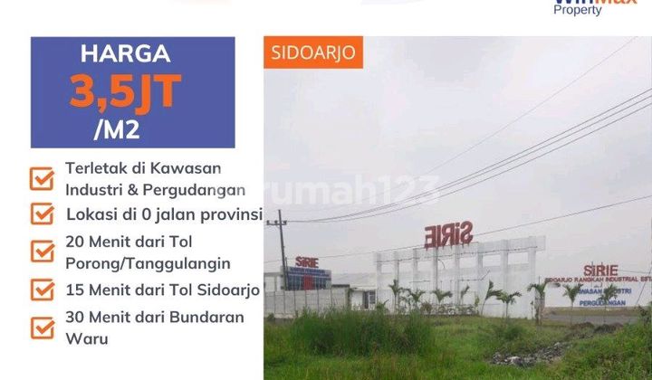 Murah Tanah Nol Jalan Raya Lingkar Timur Sidoarjo Strategis [512]