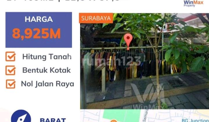 Rumah Hitung Tanah Nol Jalan Raya Arjuno Komersial Area Sby [520]