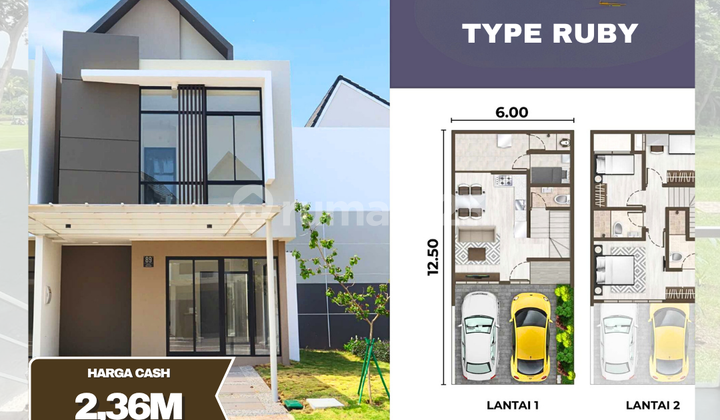 RARE UNIT JUAL RUMAH DENVER PIK2 UK 6X12,5 BISA CICILAN 1