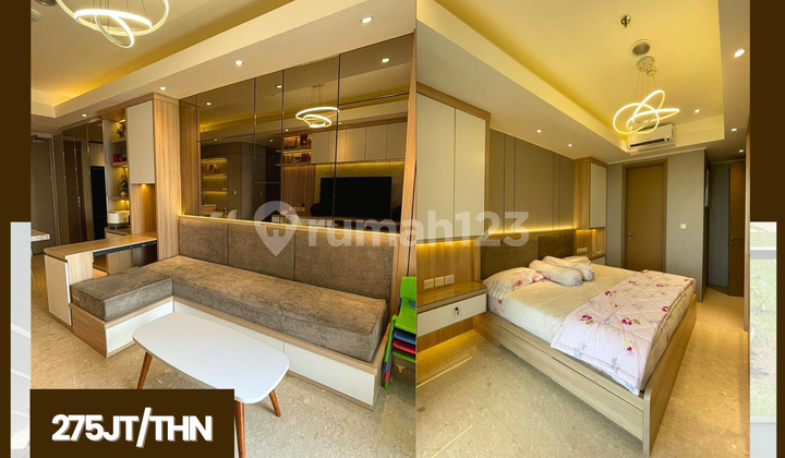 DISEWA APARTEMENT GOLDCOAST 3BR FURNISH DESIGN INTERIOR 