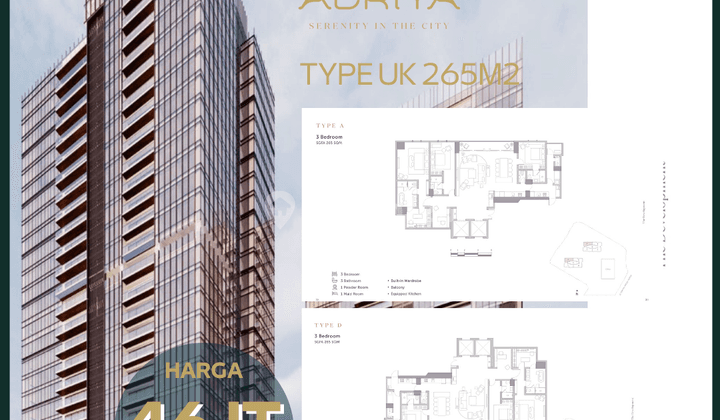 New Launching Apartemen Mewah Adriya Pik 3BR Uk 265M2 1