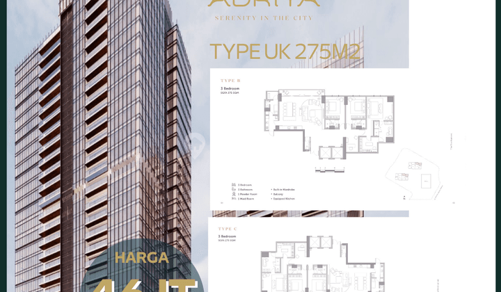 New Launching Apartemen Mewah Adriya Pik 3BR Uk 275M2 1