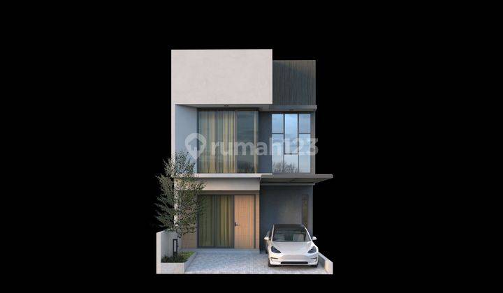 Rumah Modern Glass House Jakarta Timur 1,2 M 1