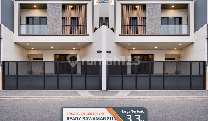 Ready Rumah Strategis 3Lt Modern Jl Lebar Rawamangun Jakarta Tol