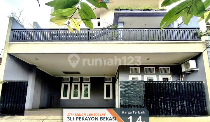 Fully Furnished Strategic 3-Story House Wide Street Pekayon Bekasi Toll Road LRT