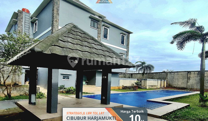 Semi-Furnished Pool Luxury House Strategically Located 3 Floors Harjamukti Cibubur Toll Road LRT