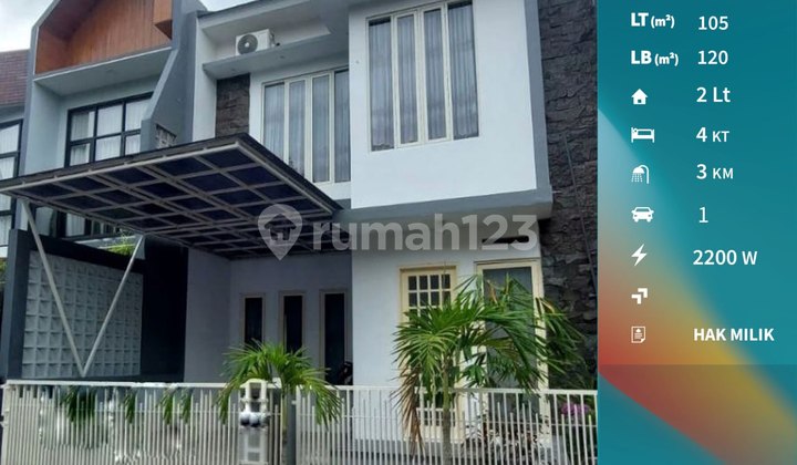 Rumah Pusat Kota Semi Furnish di Permata Jingga Malang
