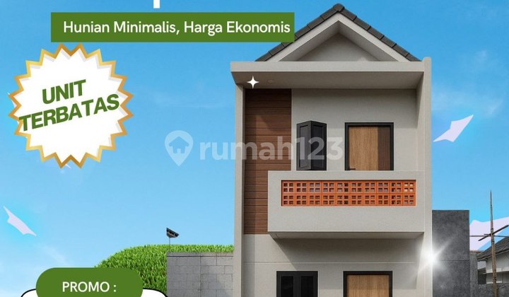 471 Rumah Murah 2 Lt Model Bali Modern Bayar Cash di Pondok Aren