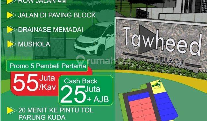 Kavling Tanah Murah Dekat Ke Pintu Tol Parung Kuda 2