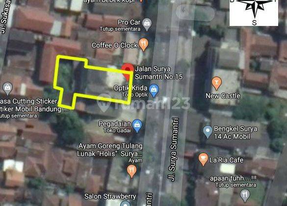 Dijual Ruko 3 Lantai di Jalan Surya Sumantri 2