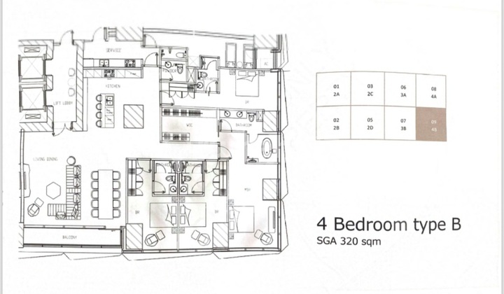 Apartemen Murah Siap Huni 5 Kamar Tidur di Two Sudiman Residence 2