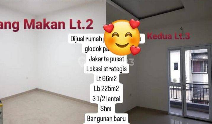 Dijual Rumah Baru Glodok Pancoran lokasi sangat strategis Pusat kota 1