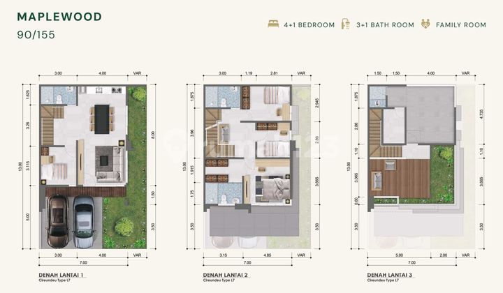 TreeHouse Cirendeu 3-Story House Area 2.5M 2