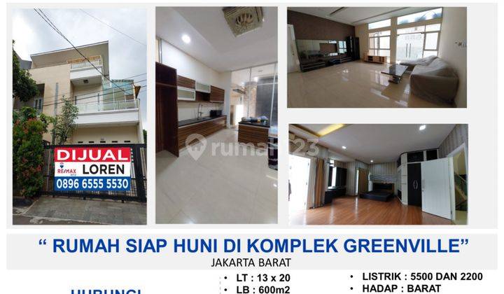 Dijual Rumah Greenville Jakarta Barat 1