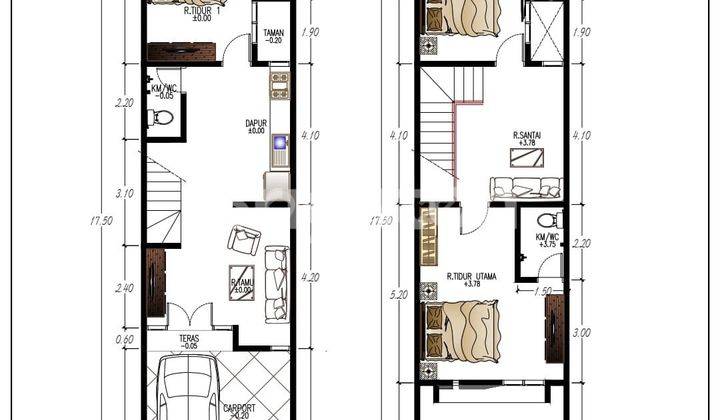 NEW Rumah Sutorejo Utara, Modern Minimalis, Row Jalan 2mbl 2