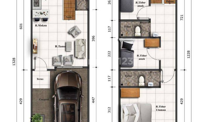 Rumah Minimalis Modern Di Cempaka Putih Kota Jakarta Pusat 2