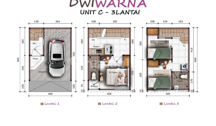 Dijual Rumah Baru 3. Lantai 3 Kamar Tidur di. Sawah Besar.jakarta Pusat. 2