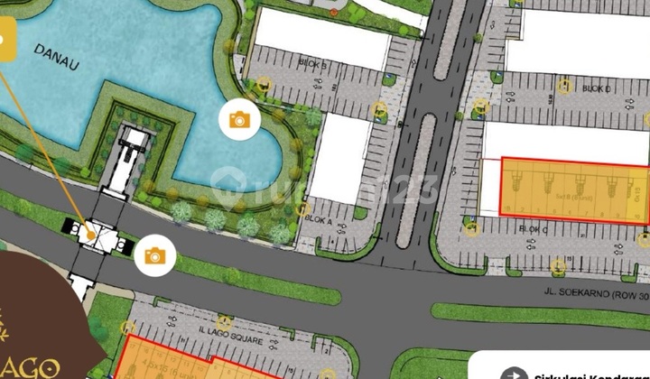 Ruko Il Lago Square Facing Boulevard Street Gading Serpong 2