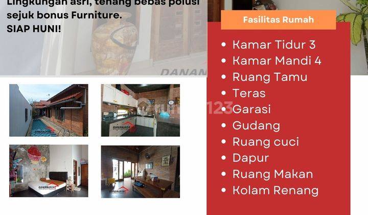 Rumah Mewah Jogja, Dekat Wisata, Free Pajak Furnish  1