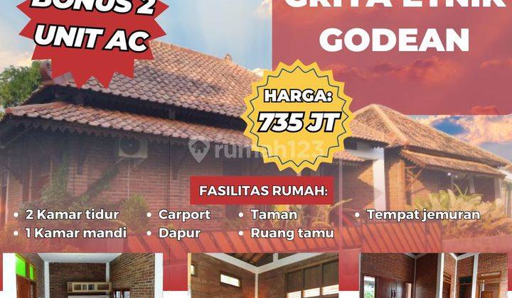 Rumah Klasik Modern Jogja Bonus 2 Unit Ac Kpr Mudah  1