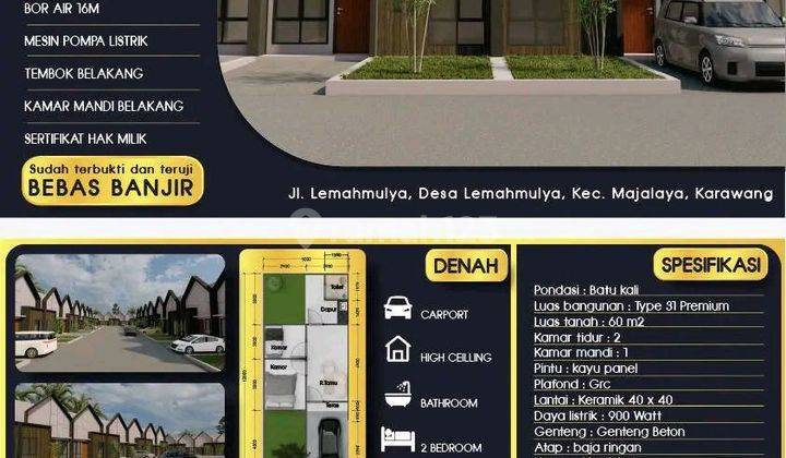 Rumah baru subsidi di Karawang kpr 100% Acc 1