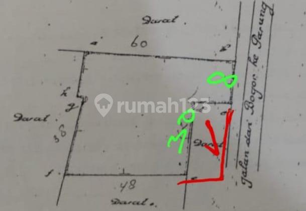 Dijual Tanah 2000 Meter Jl.raya Parung