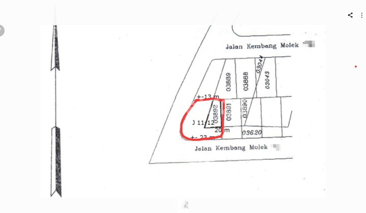 Dijual 2 Kavling Gandeng Kembang Molek Puri