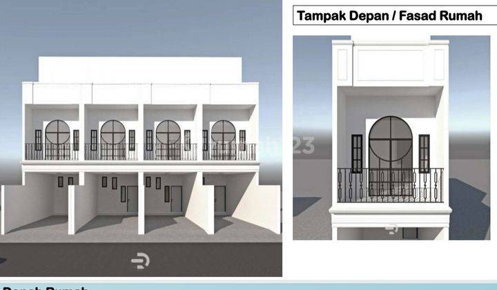 Tanjung Duren, Rumah Baru 3 Lantai Uk. 3,5 X 21 Hadap Selatan, Jalan 2 Mobil 2