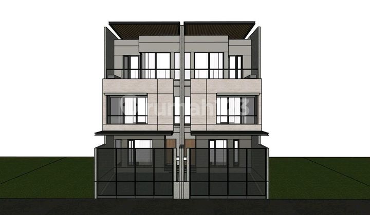 Perumahan Green Ville, Rumah Baru 3 Lantai Uk.6x20 Hadap Selatan