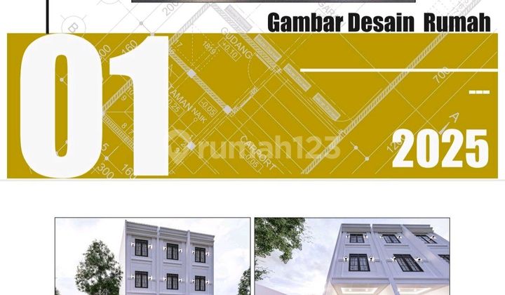 Tanjung Duren, New 3-Story House Size 4 X 19.5, Facing North, 2-Car Road