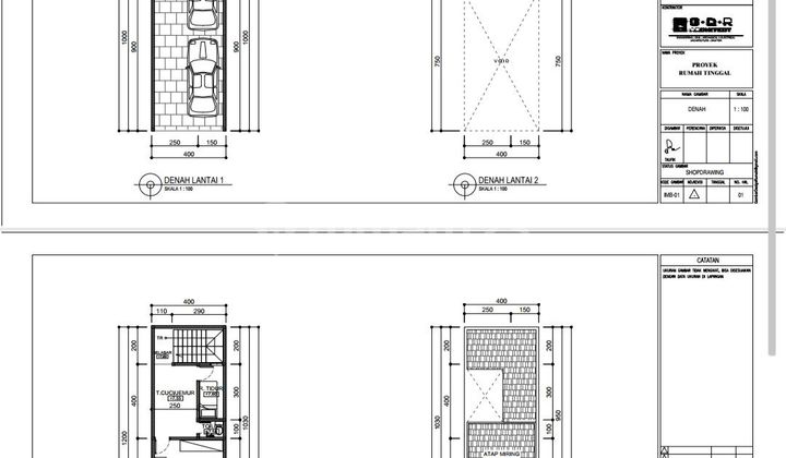 Tanjung Duren, Rumah Baru 3 Lantai Uk.4 X 19,5 Hadap Utara, Jalan 2 Mobil 2