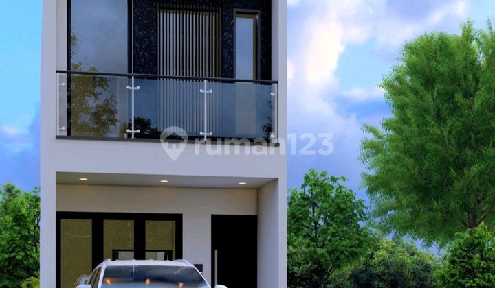 Perumahan Green Ville, Rumah Baru 3 Lantai Indent Uk.4 X 22 Hadap Utara, Jalan 2 Mobil