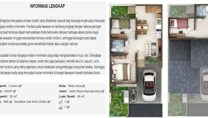 Dijual Rumah Podomoro 2