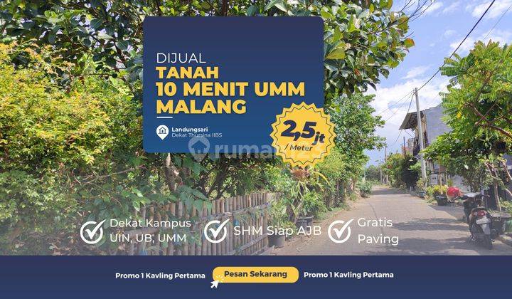 Tanah 10 Menit Kampus Umm Malang, SHM Siap Bangun Rumah Premium  1