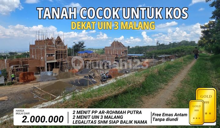 TANAH MALANG DEKAT UIN 3 COCOK UNTUK BISNIS SHM