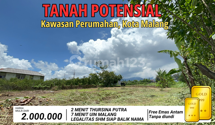 TANAH COCOK UNTUK KOS KOTA MALANG DEKAT UB SHM