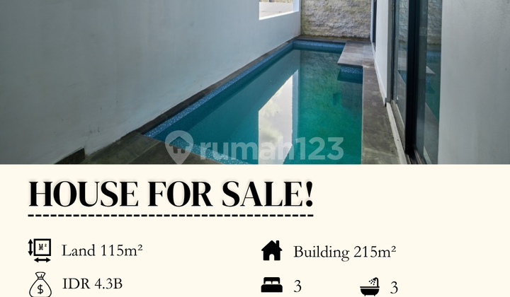 For Sale New House in Tibubeneng Strategic Location with Swimming Pool and Rooftop